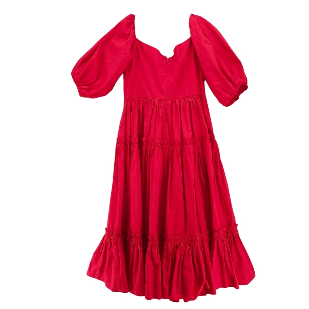 Atsu off the shoulder Puff Sleeve Midi Dress - Picture 4 of 11